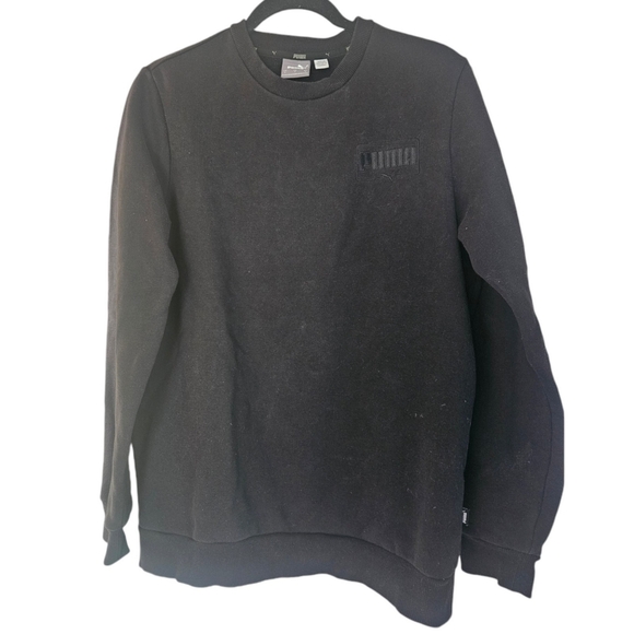 PUMA Fleece Lined Crewneck Sweater Men's Small Cotton Blend - Picture 1 of 10